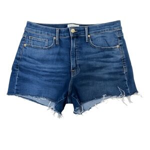 FRAME Le Brigette Denim Cutoff Shorts Kimmount Grind | Size 30